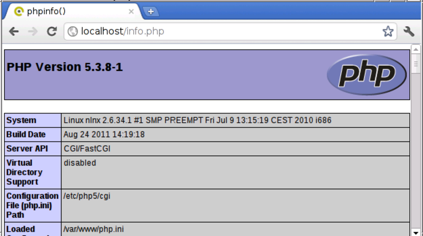 PHP phpinfo()