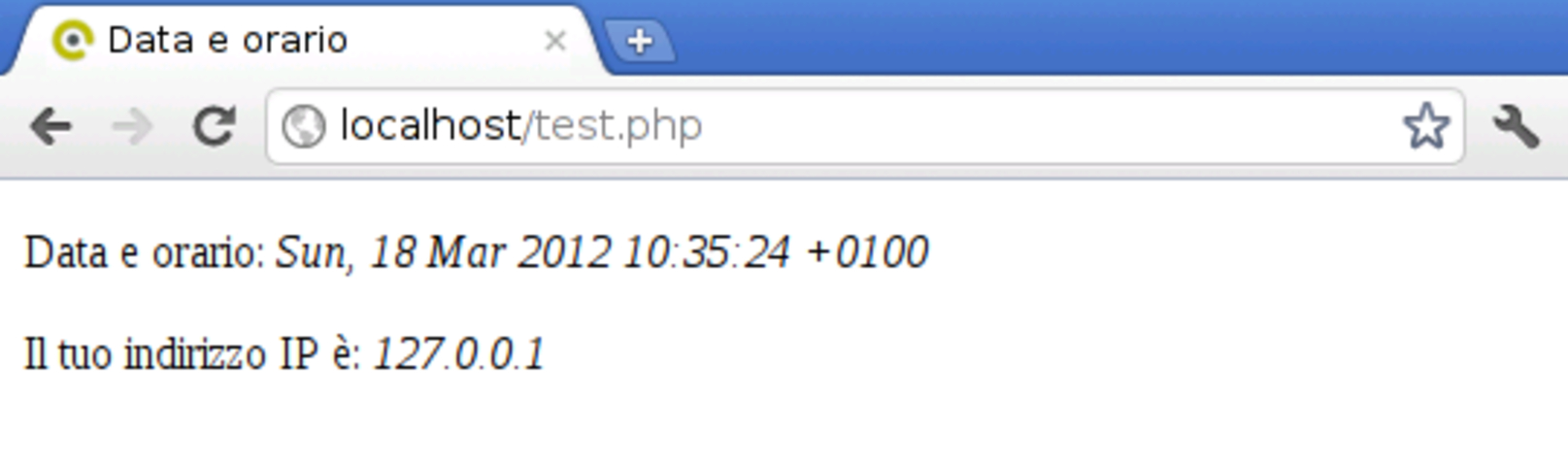 PHP data e indirizzo IP