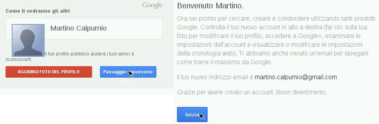 registrazione al servizio di Google documenti